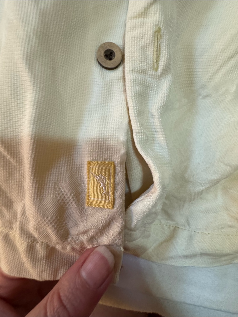 Tommy Bahama 100% Silk Camp Shirt XXL Cream Ivory Short Sleeve - Picture 6 of 9